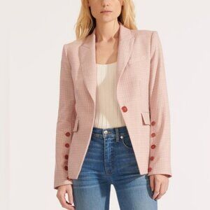 Veronica Beard Miller Pink Plaid Dickey Jacket Blazer NWOT